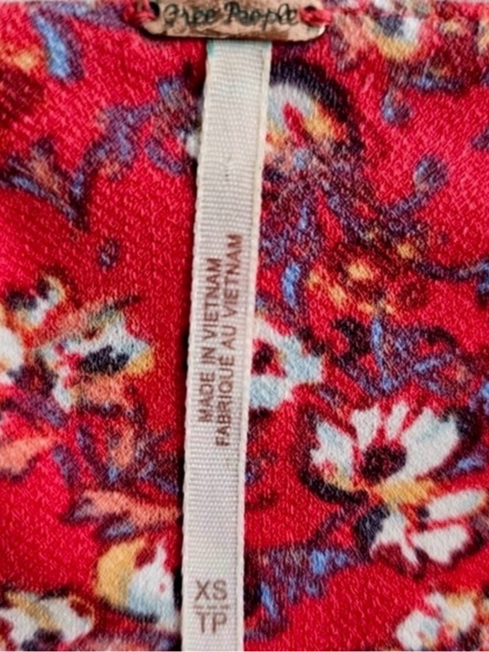 FREE PEOPLE Wildflower Lane Floral Long Sleeve Mini Dress XS - Picture 8 of 9